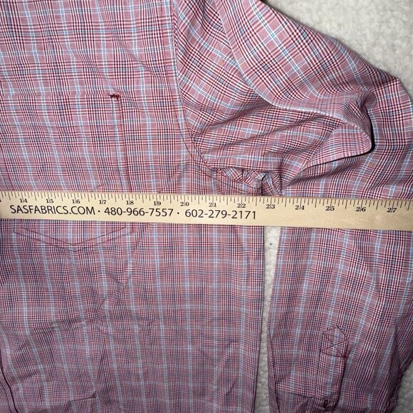 Cody James Core Plaid Shirt Mens Small Long Sleeve Button Down Red White Blue - Picture 8 of 9
